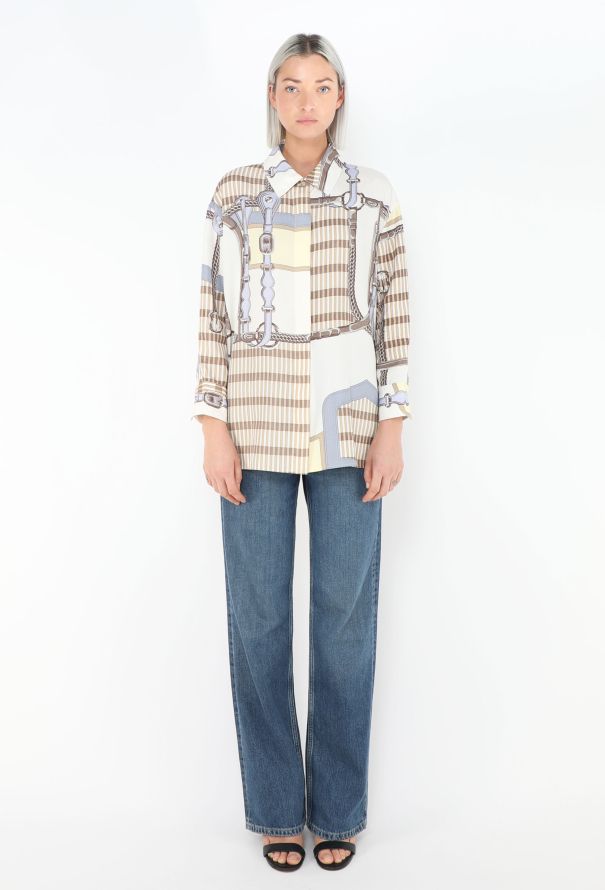 Hermès 2025 'Coaching Remix' Checkered Tunic - 1