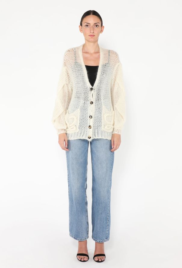 Loewe 2022 Mohair Anagram Cardigan - 3