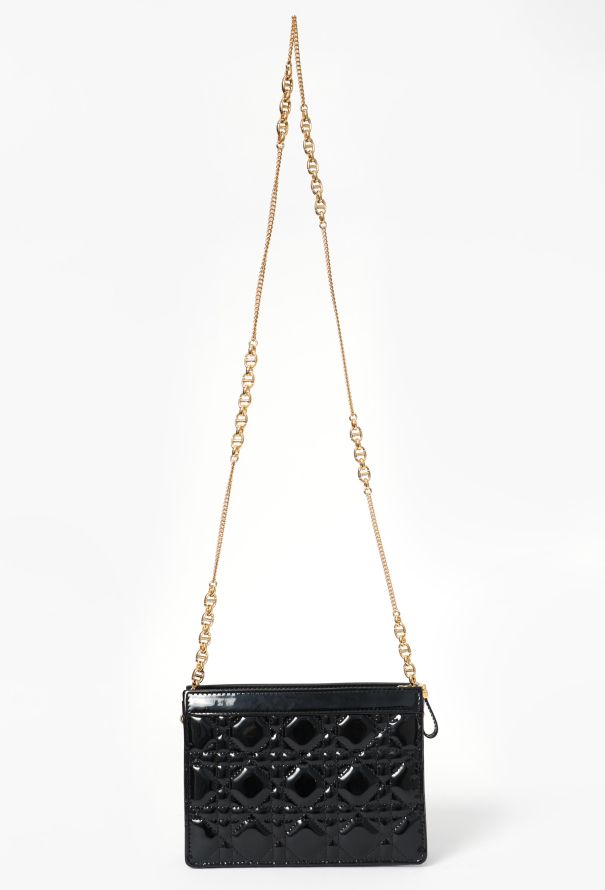 Dior Caro Patent Cannage Pouch - 5