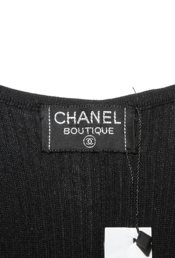 Chanel ICONIC F/W 1994 Ribbed 'CC' Button Jumpsuit - 8
