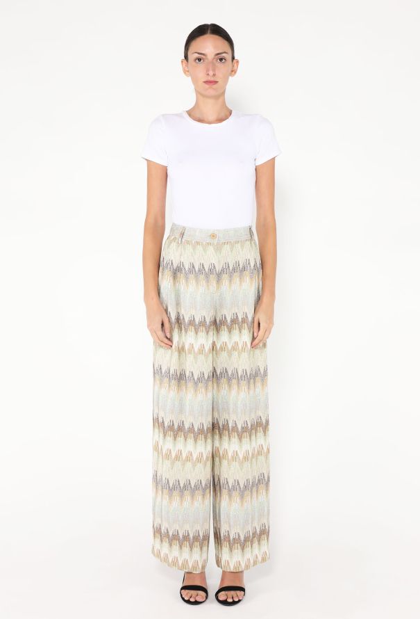 Missoni 2024 Chevron Lamé Trousers - 1