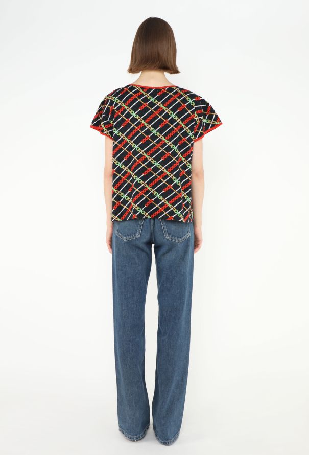Céline Vintage Cotton Chainlink T-Shirt - 3