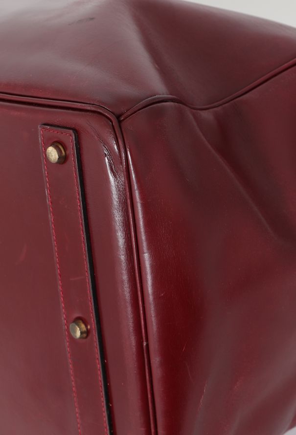 Hermès '80s Rouge H Box Haut à Courroies 50 - 10 Hermès '80s Rouge H Box Haut à Courroies 50 - 10