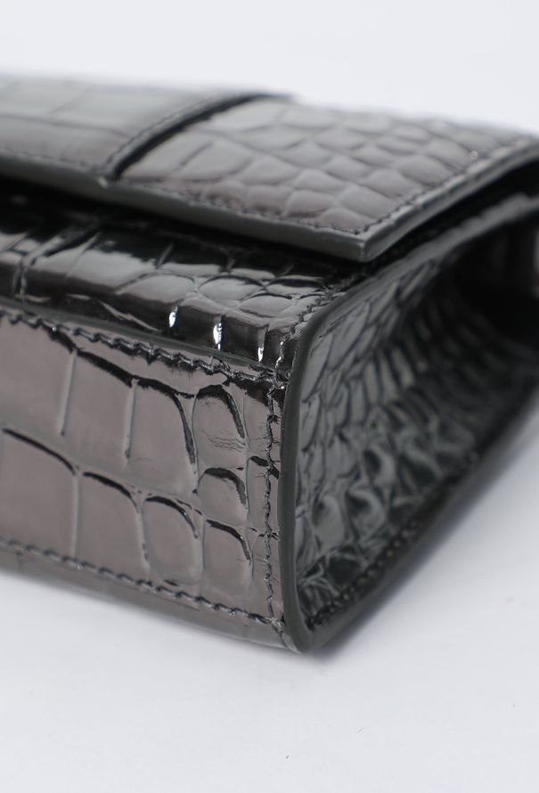 Balenciaga Embossed Hourglass Wallet on Chain - 9