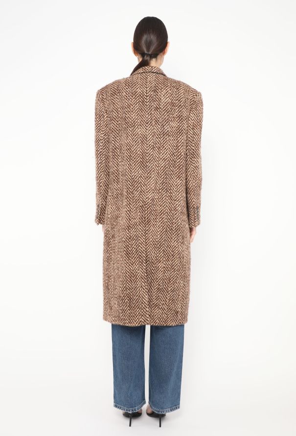 Céline F/W 2021 Herringbone Wool Coat - 5