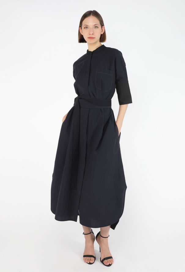 Loewe Belted Cotton Tunic Dress, 2022 - 4