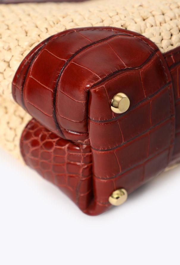 Bottega Veneta Mini Alligator & Raffia Andiamo Bag, 2026 - 10