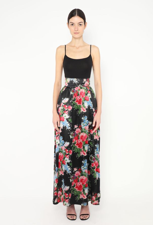 Saint Laurent RARE 1972 Ruffled Velvet Floral Ensemble - 2 Saint Laurent RARE 1972 Ruffled Velvet Floral Ensemble - 2