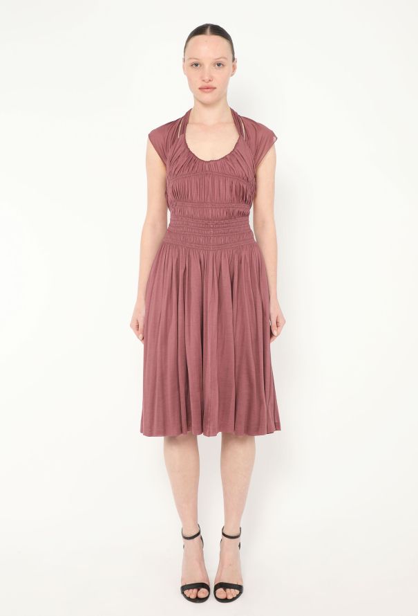 Bottega Veneta S/S 2007 Ruched Silk Halter Dress - 1