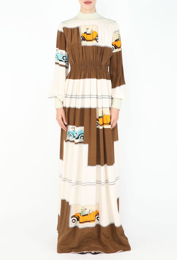 '70s Retro Pleated Silk Dress - 4