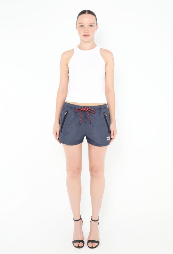 Miu Miu 2024 Nylon Drawstring Shorts - 2
