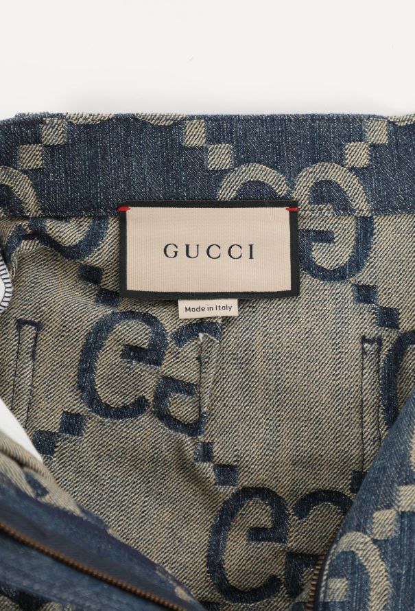 Gucci Resort 2022 Monogram Denim Shorts - 6