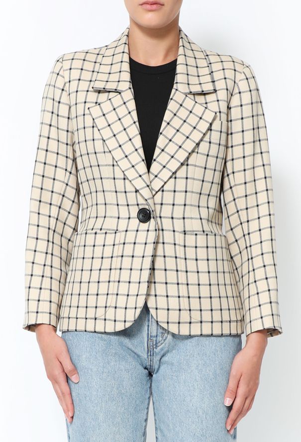 Saint laurent herringbone blazer discount