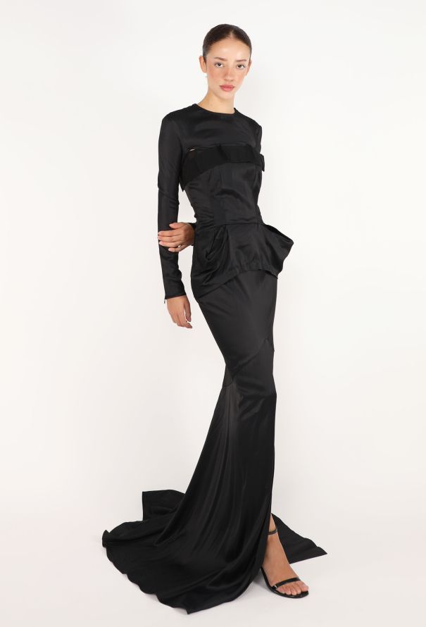 Tom Ford Draped Corset Peplum Gown, 2022 - 1