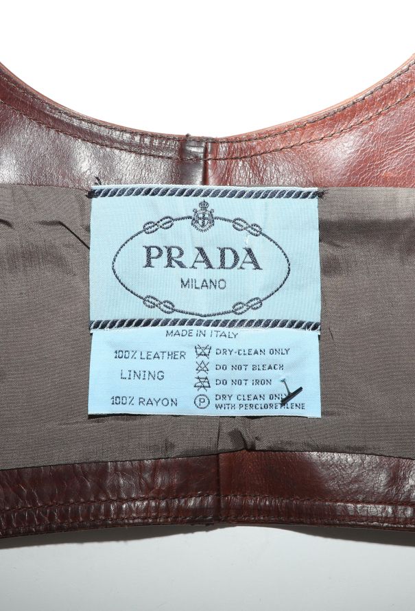 Prada Cropped Leather Vest, S/S 1994 - 6