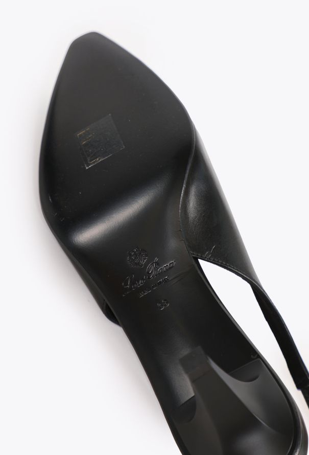Loro Piana Classic Leather Slingbacks - 5