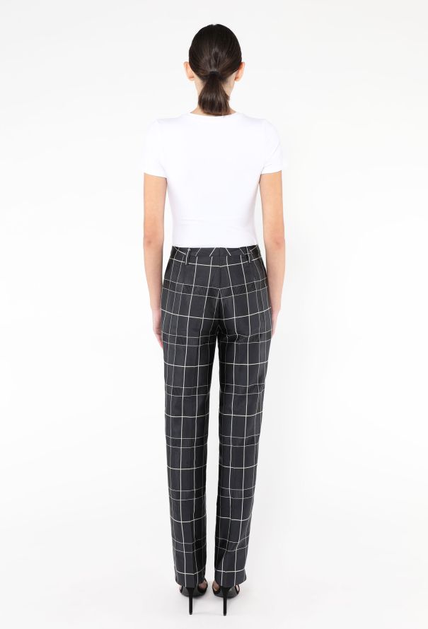 Prada F/W 1997 Checkered Taffeta Trousers - 5