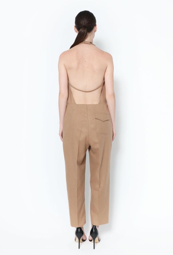 Maison Margiela Camel Replica Halter Jumpsuit - 2