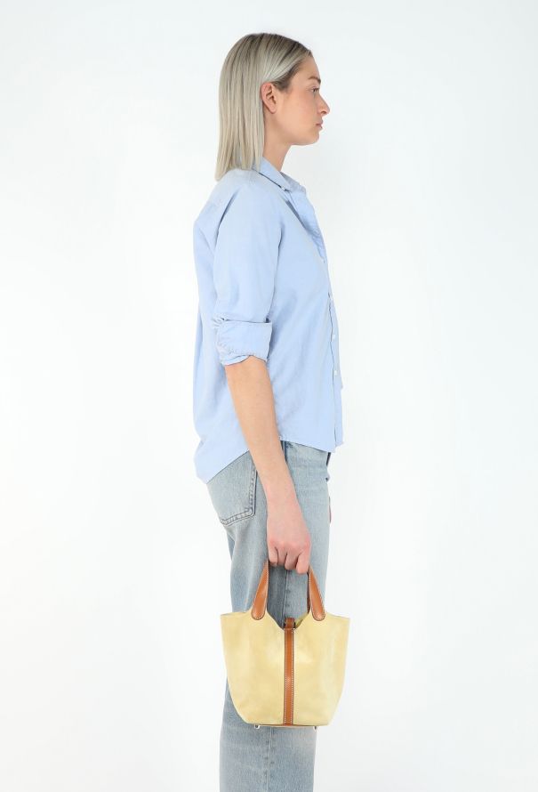 Hermès Rare Bicolor Veau Doblis & Box Picotin 18 - 4