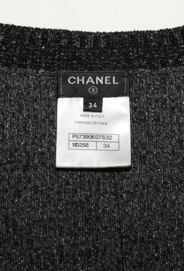 Chanel Lamé 'CC' Epaulette Sweater - 4