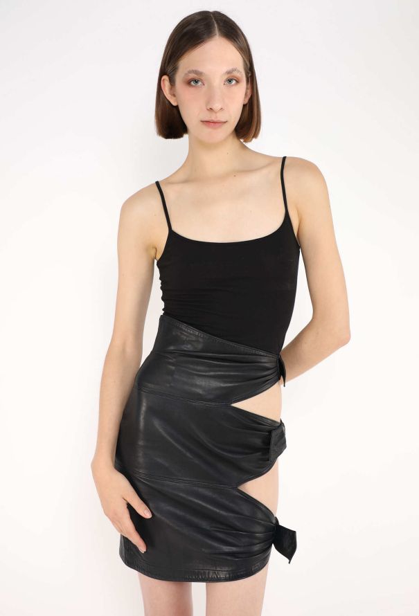 Alaïa COLLECTOR F/W 1983 Leather Skirt - 1