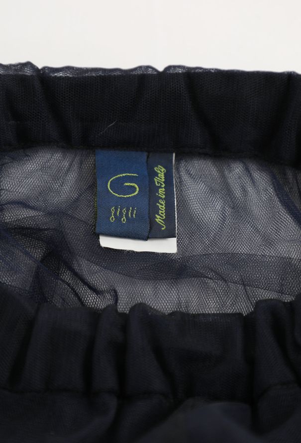 Romeo Gigli '90s Tulle Belted Corduroy Gown - 5