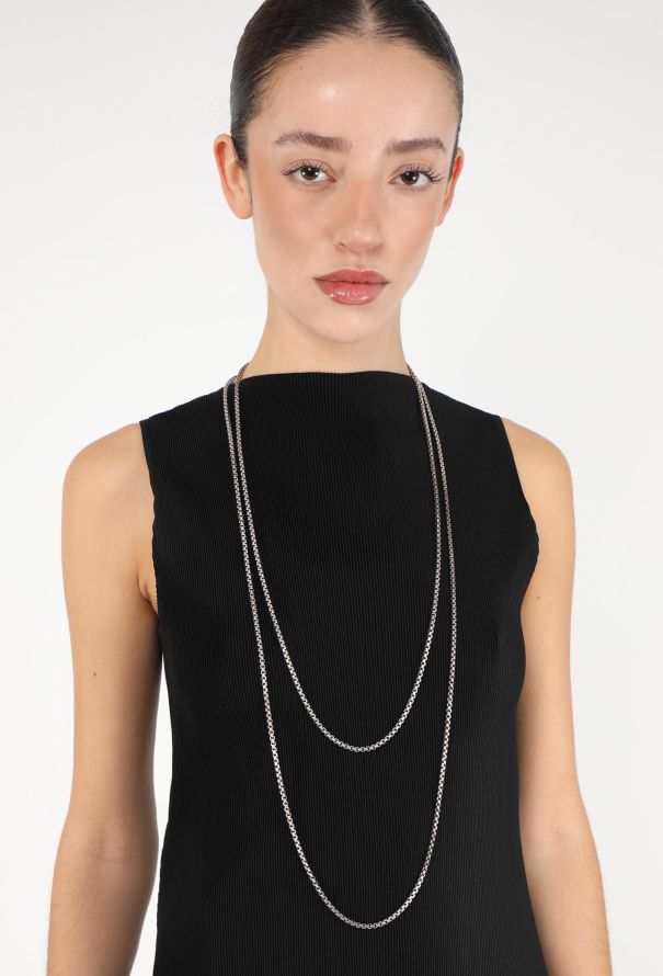 David Yurman Vintage Sterling Silver Box Chain Necklace - 2