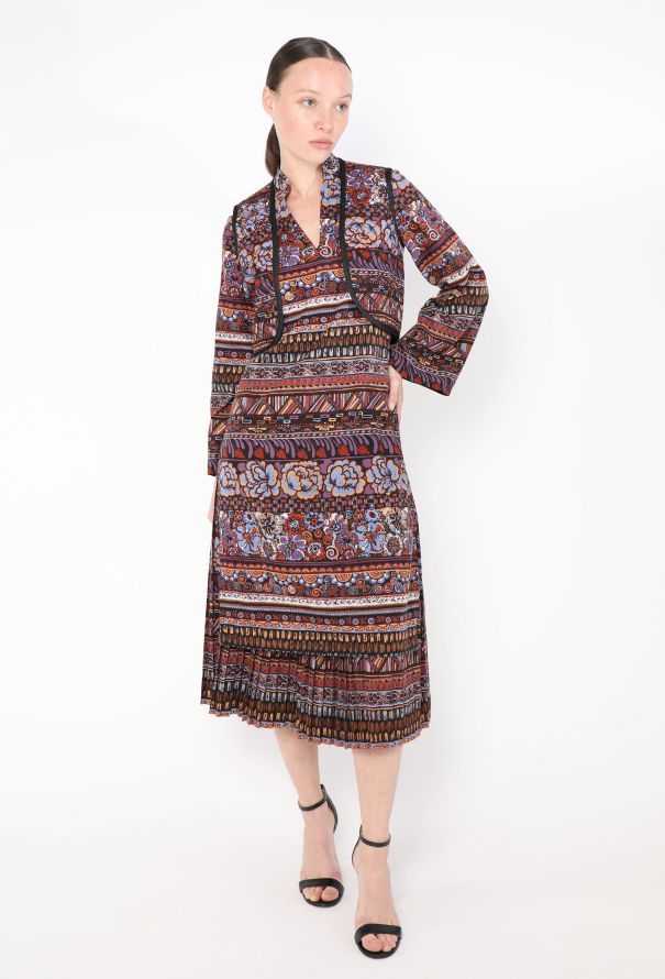 '70s Printed 3-Piece Skirt Ensemble - 1