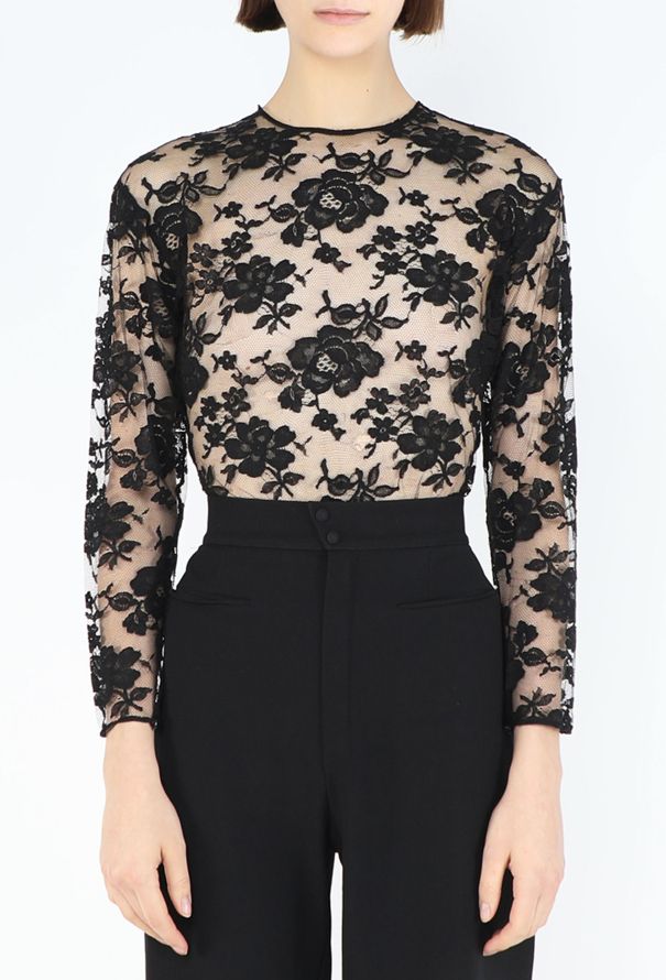 Dior Vintage Chantilly Lace Bodysuit - 1
