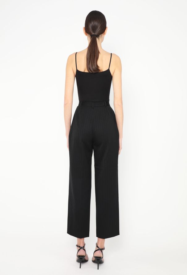 Saint Laurent '70s High-Waisted Pinstripe Trousers - 4