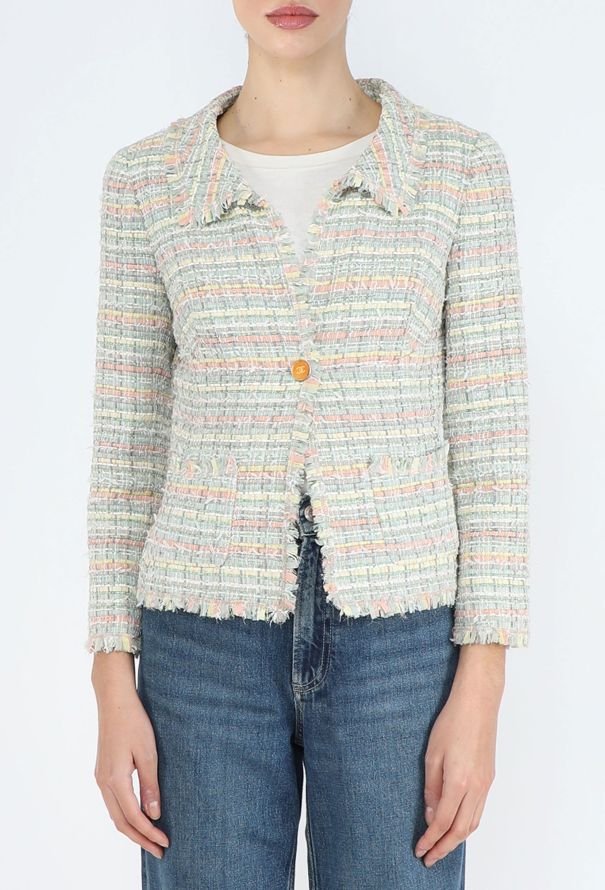 Chanel Spring 2005 Tweed Frayed Blazer - 1