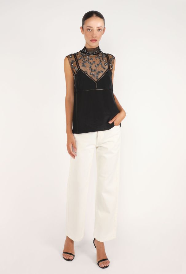 Dries Van Noten Embellished Silk Top, F/W 2023 - 4