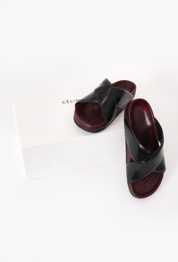 Céline Resort 2014 Patent Criss-Cross Sandals - 3