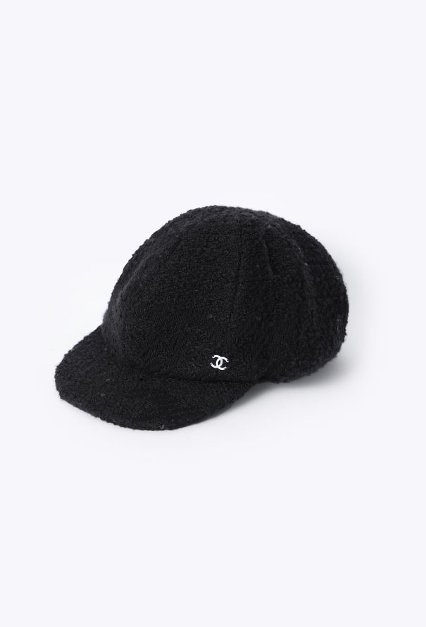 Chanel Tweed Sequin Newsboy Cap - 1