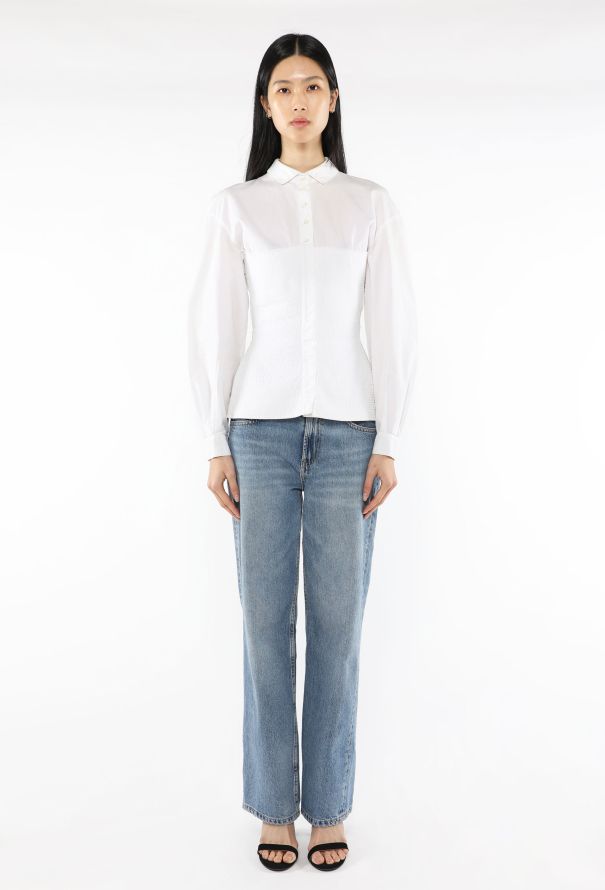 Claude Montana Corseted Poplin Button Down, 1980s - 3