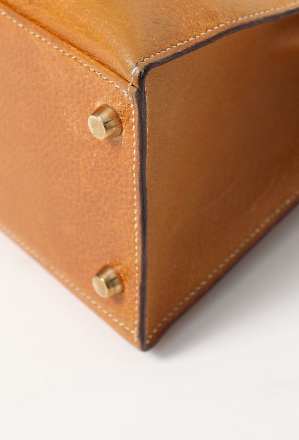 Hermès Rare '90s Gold Peccary Kelly Sellier 32 - 11