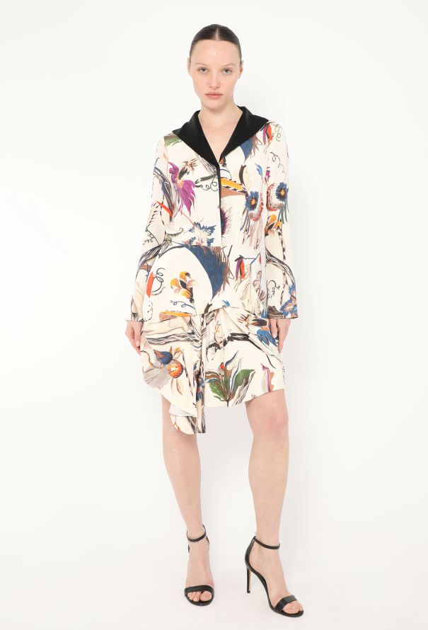 Balenciaga F/W 2011 Asymmetrical Floral Dress - 4 Balenciaga F/W 2011 Asymmetrical Floral Dress - 4