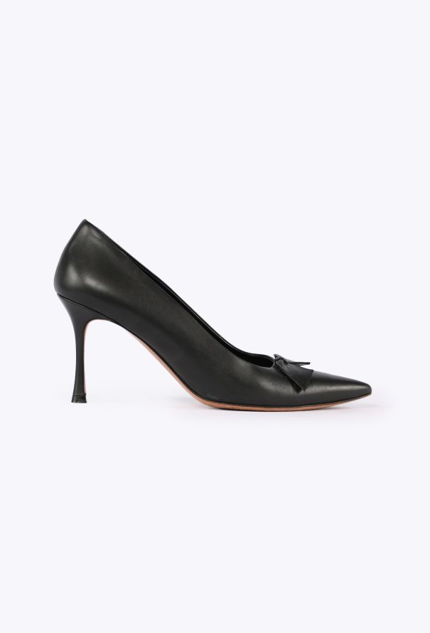 The Row Lana Bow Leather Pumps, 2023 - 1
