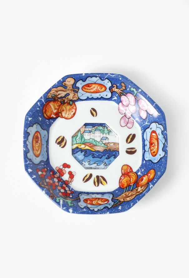 Hermès '80s 'Pierres d'Orient et d'Occident' Porcelain Espresso Set - 4