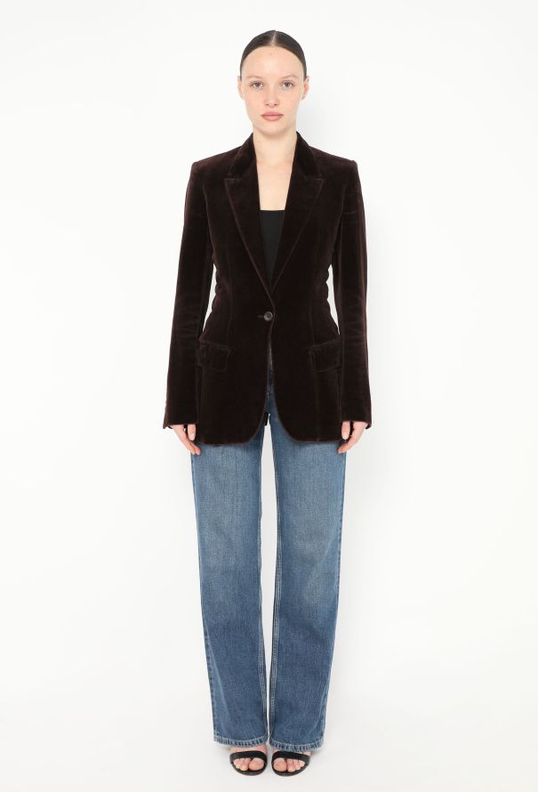 Chloé F/W 2002 Tailored Velvet Blazer - 4 Chloé F/W 2002 Tailored Velvet Blazer - 4