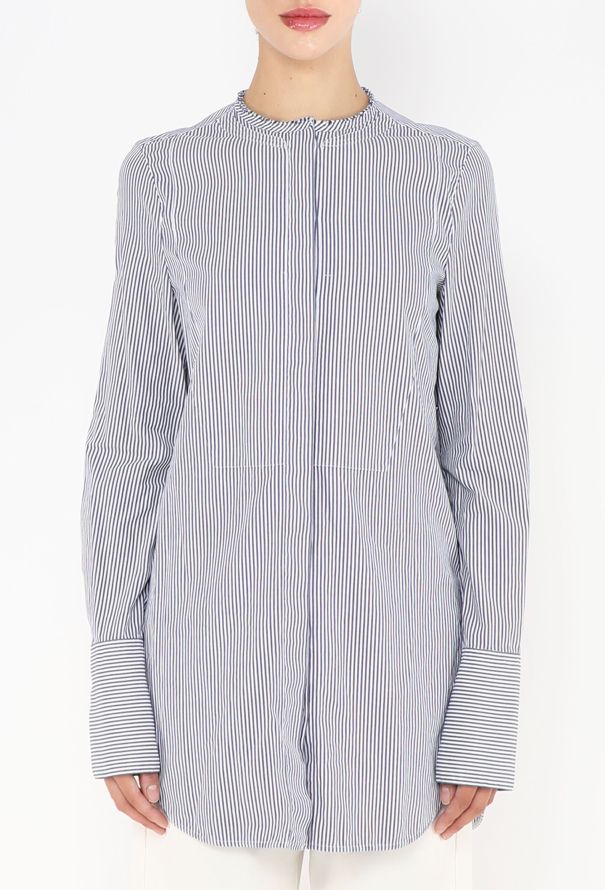 Céline Pinstripe Bib Tunic Shirt - 1