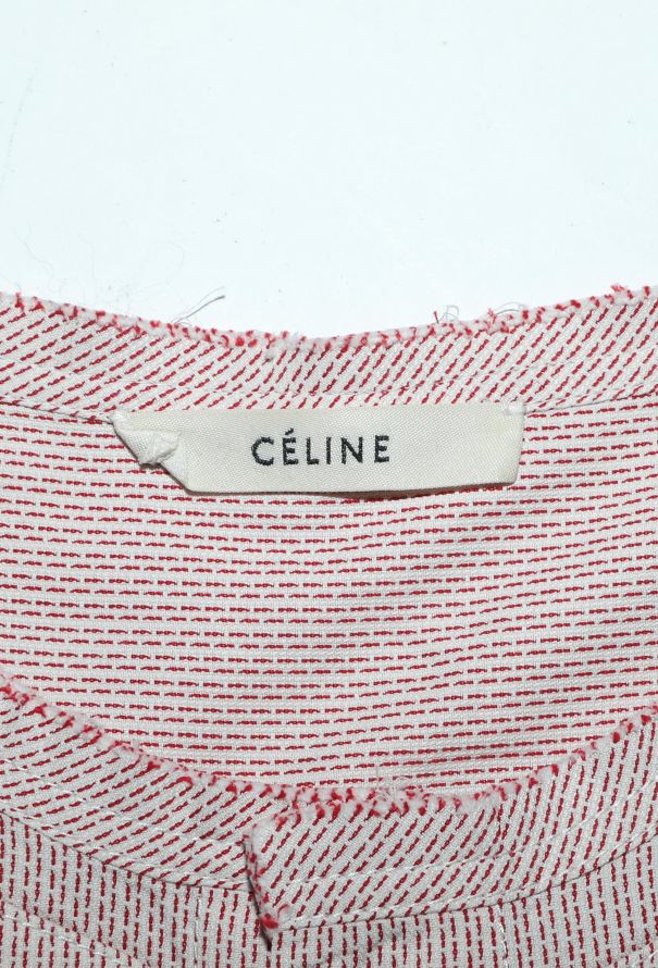 Céline 2015 Textured Cotton Bib Shirt - 5