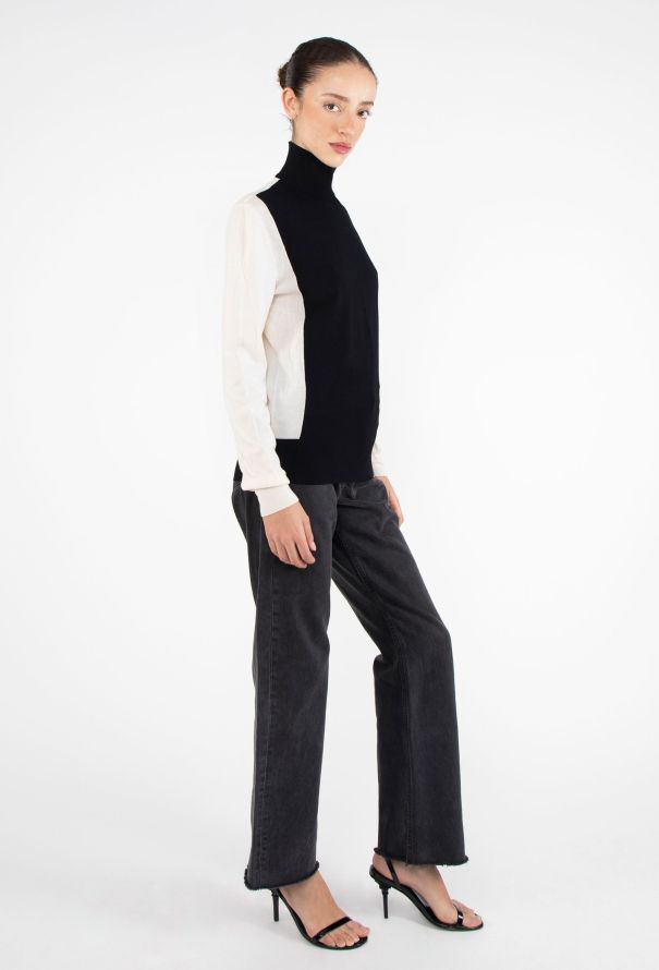 Céline F/W 2011 Bicolor Mock-Neck Top - 3