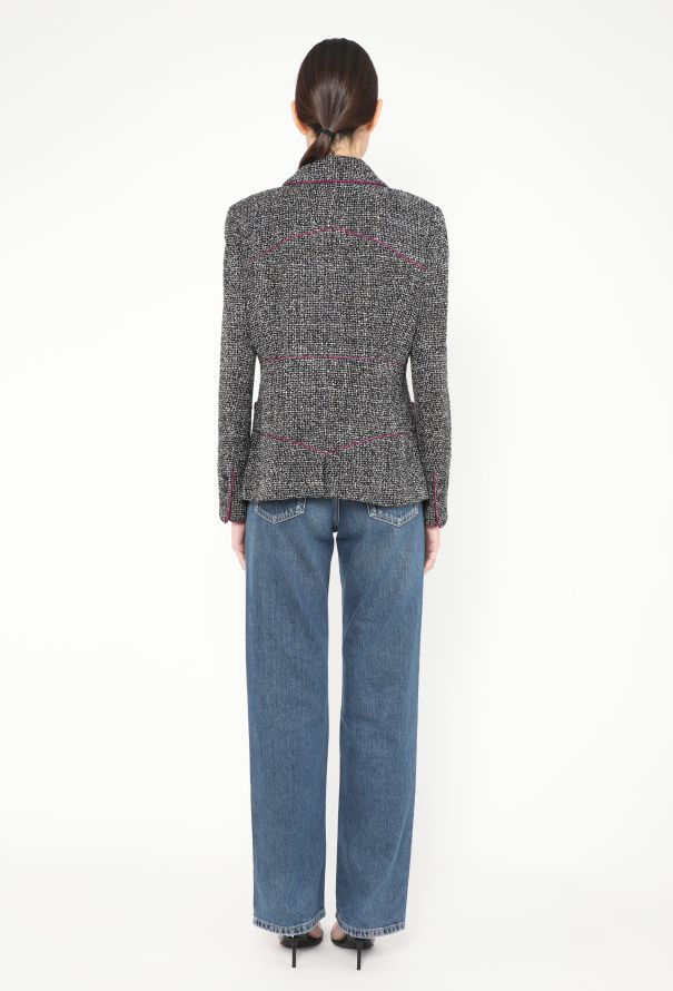 Chanel Silk Trim Tweed 'CC' Jacket - 5 Chanel Silk Trim Tweed 'CC' Jacket - 5