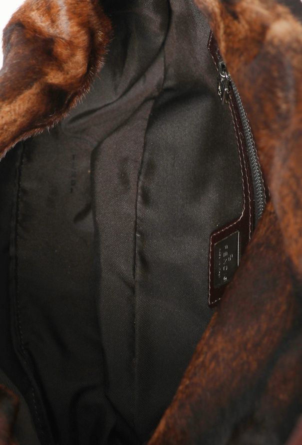 Fendi RARE Double Flap Pony Hair Baguette Bag - 12