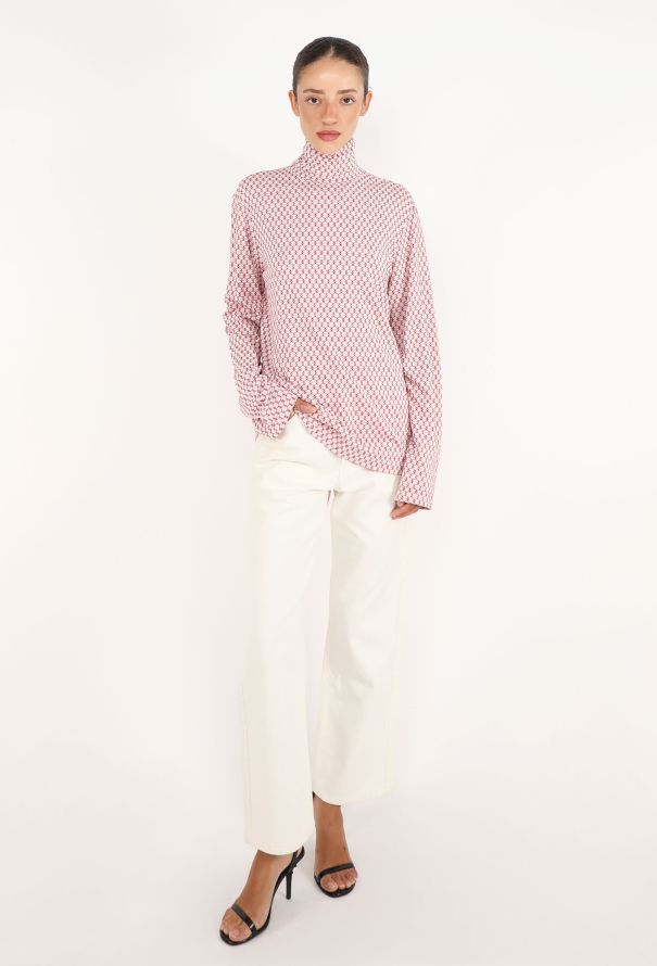 Céline Graphic Mock-Neck Top - 3