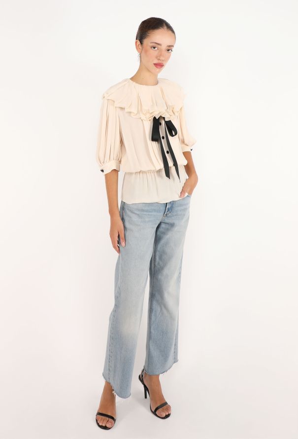 Nina Ricci Ruffled Silk Crêpe Blouse - 4
