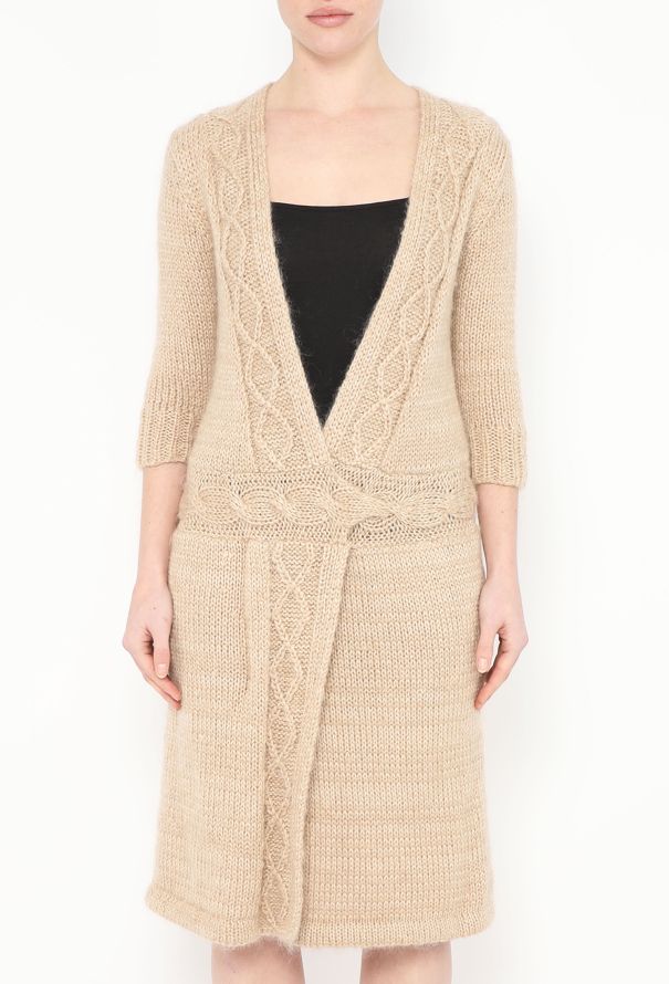 Rodarte Cable-Knit Wrap Dress - 2 Rodarte Cable-Knit Wrap Dress - 2
