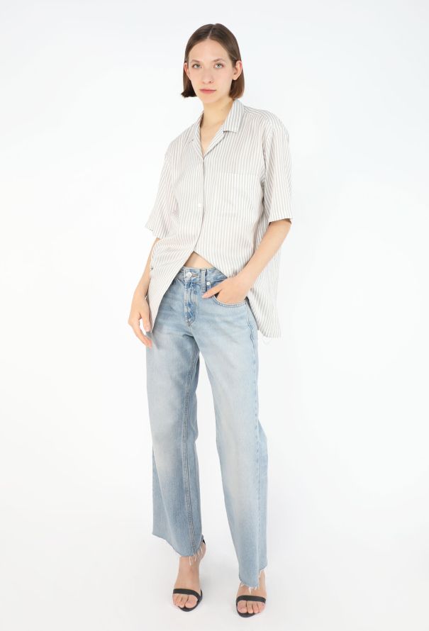 The Row Jorge Pinstripe Silk Shirt, 2026 - 4