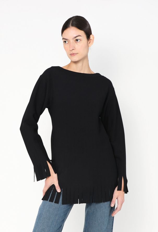 Alaïa Ribbed Fringe Trim Tunic - 1